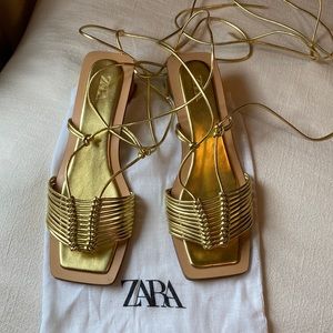Zara gold heels